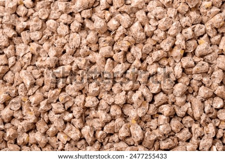 Top view of compound feed pellets