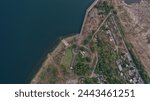 top view of the dam