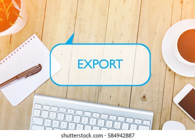 Top view desk concept : EXPORT