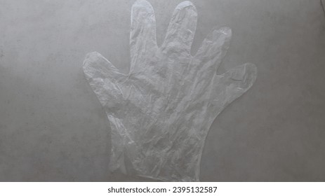 top view: Disposable gloves, a simple yet essential choice for maintaining cleanliness in daily tasks. - Shutterstock ID 2395132587
