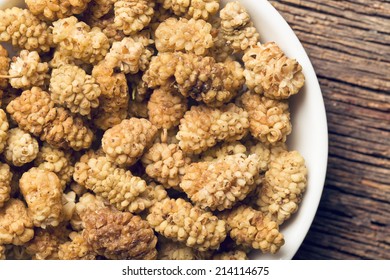 Top View Of Dried Mulberry