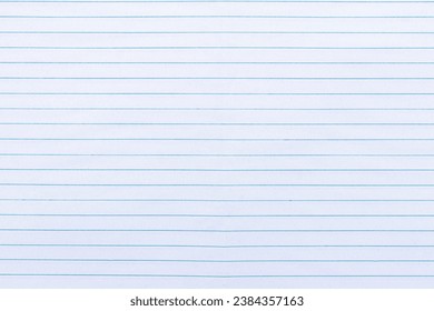 Top view empty blue lined paper background and texture