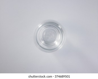 Top View Of Empty Glass Container