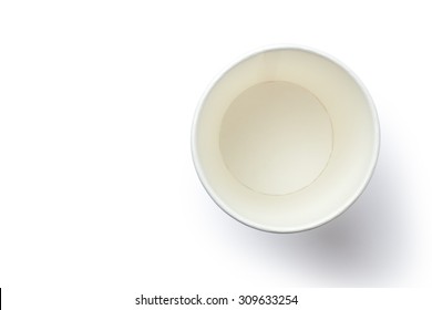 Top View Of Empty Paper Cup