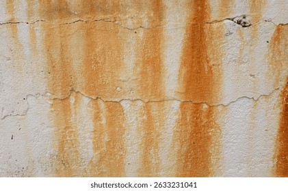 top view empty square frame photo old,dirty rusted white painted wall,brownish rust from exposure to salt water.the metal surface rusted spots. rusty corrosion. grunge blank board backdrop for design