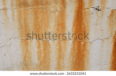 top view empty square frame photo old,dirty rusted white painted wall,brownish rust from exposure to salt water.the metal surface rusted spots. rusty corrosion. grunge blank board backdrop for design