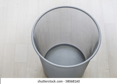 A Top View Of An Empty Trash Can