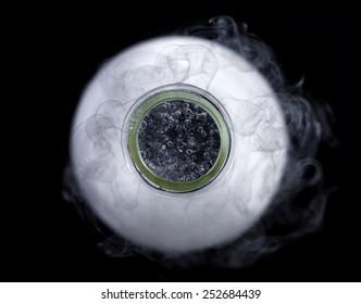 top view of a flask with liquid nitrogen - Powered by Shutterstock