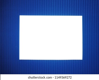 Top view flat lay of note for Text space on blue background.minimal concept