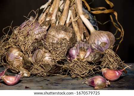 Similar – Foto Bild Natürliche Knoblauch auf Holzuntergrund