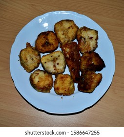 Top View Of Fried Cornish Salmon Fish