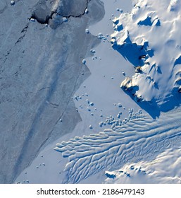 Top View Glacier Texture Antarctica Chunks Stock Photo 2186479143 ...