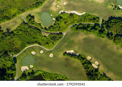 Top View Of Golf Court In Hong Kong