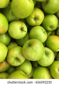 Top View Of Green Apples In Pile