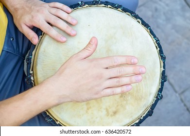 Top View Hand Of Bongo Player