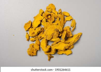 Top View Herb JiangHuang Or Curcumae Longae Rhizoma Or Common Turmeric Rhizome