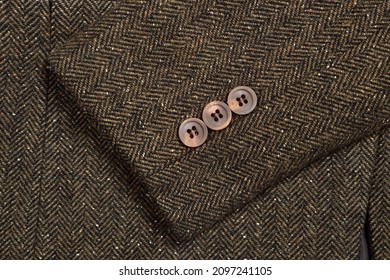 Top View of Herringbone Jacket Button