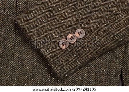 Top View of Herringbone Jacket Button