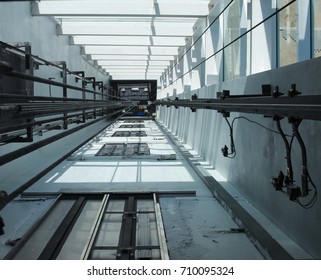 The  Top View  Inside  Elevator Shaft.