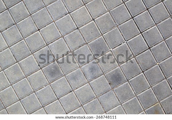 Top View Interlocking Concrete Pavement Stock Photo 268748111 