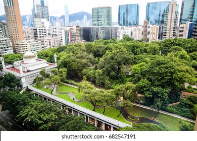 Top View Kowloon Park In Hong Kong