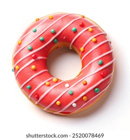 Top view of life sweet ring donut isolated on white background ,this image for summer concept - Powered by Shutterstock