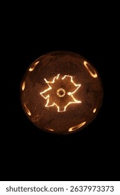 Top view of a lightbulb