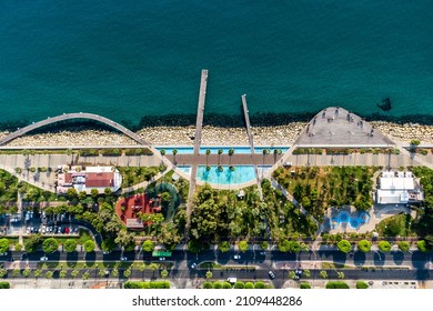 Top view of Limassol famous Embankment at Cyprus