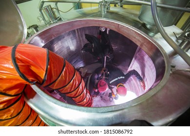 Top View Male Into The Tank Stainless Chemical Area Confined Space Safety Blower Fresh Air