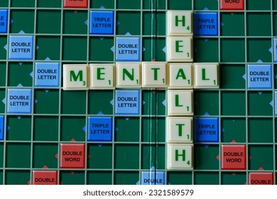 Top view of mental health words on scrabble board game. health care concept - Powered by Shutterstock