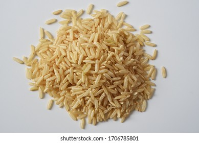 Top View Of Mound Of Brown Integral Rice