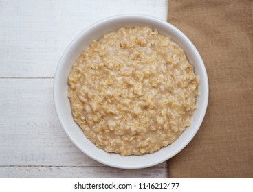 Top View Of Oats Porridge