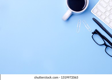 Top View Office Desk Eye Glasses Stock Photo 1319972063 | Shutterstock