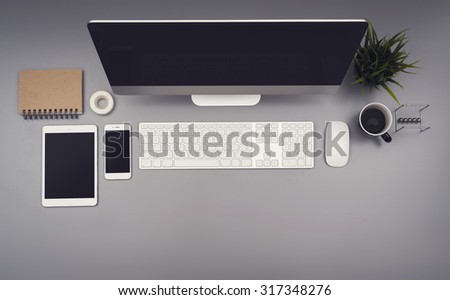 Top view office responsive design