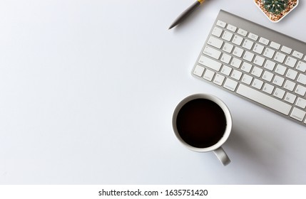 Top View Office Desk Workspace Coffee Stock Photo 730783318 | Shutterstock