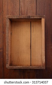 Top View Old Wooden Crate 