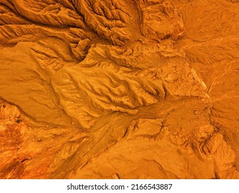 Top View On A Barren Mountain.