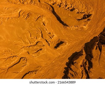 Top View On A Barren Mountain.