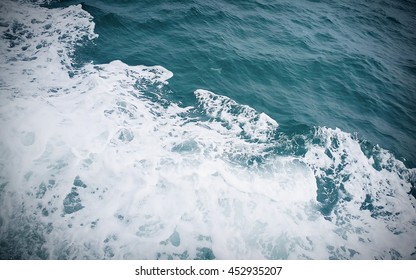 Top view on Ocean wave in PATTAYA
