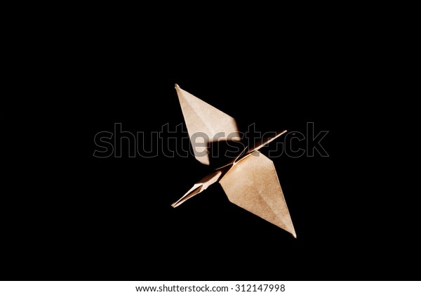 Top View Origami Crane Bird Made Stock Photo Edit Now