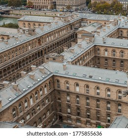 Top View Of Paris From The Tower Of The Notre Dame De Paris, France