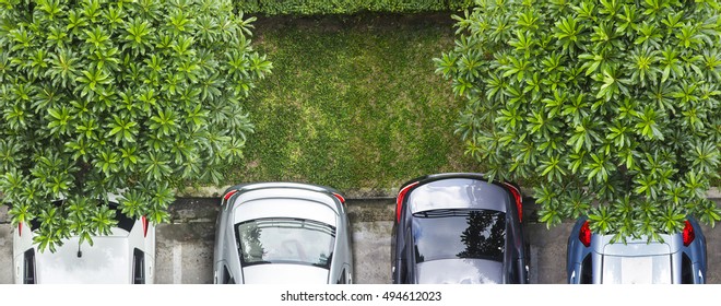 Top view of Parking under the building