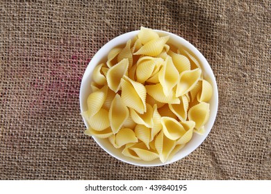 top view of pasta on top of sack cloth - Powered by Shutterstock