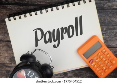 Top View Payroll Wording Book Calculator Stock Photo 1975434512 ...