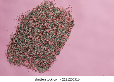 Top View Of Pet Fish Food In A Container 