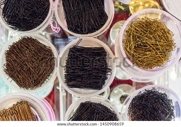Top View Photo Different Hair Pins Stock Photo Edit Now 1450908659