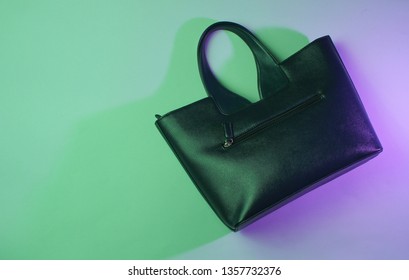 Inscription Neon Window Light Glass Tote Bag Purse Handbag For Women Girls