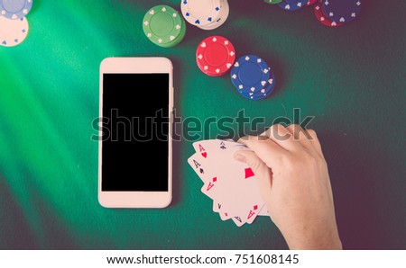 top view of poker table
