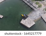 top view of the pool area