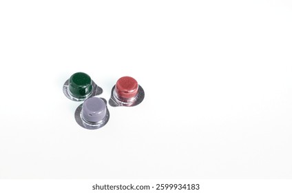 Top View Prophy Tooth Paste With Fluoride Different Taste on White Background, Dentistry. Mockup Teeth Whitening Product. Flatly Professional Dental Cleaning, Hygiene Procedure In Clinic. Horizontal.